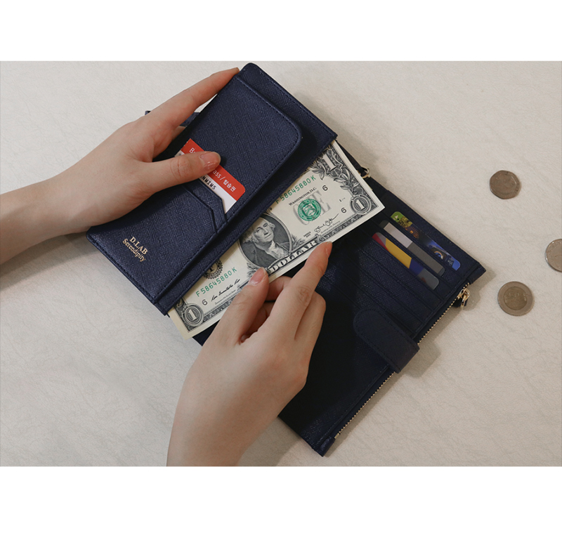 dlab passport wallet navy