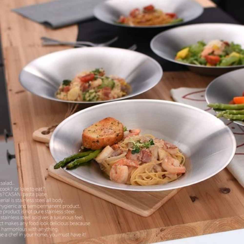 고급 파스타면기 스파게티볼 샐러드 그릇 스텐보울 2P