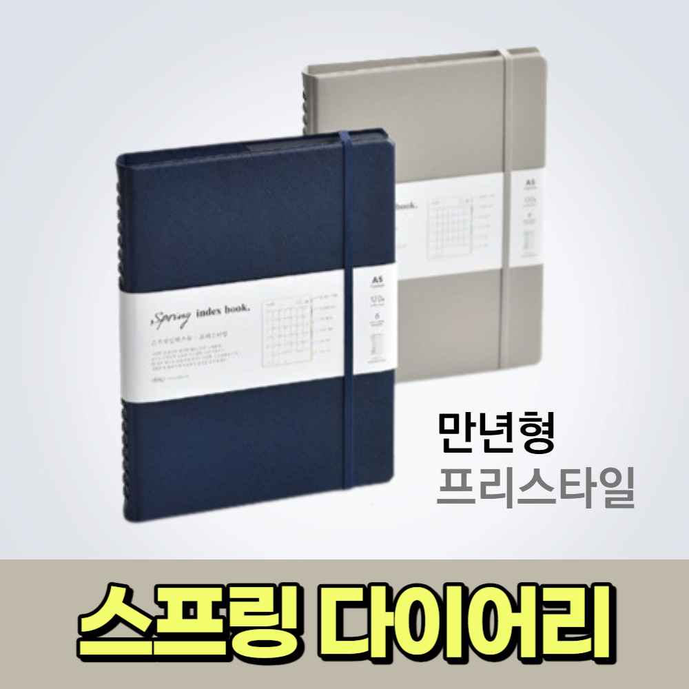 A5 먼슬리 위클리 플래너 비지니스 다꾸 스프링 직장인 회사 업무용 만년 다이어리 꾸미기