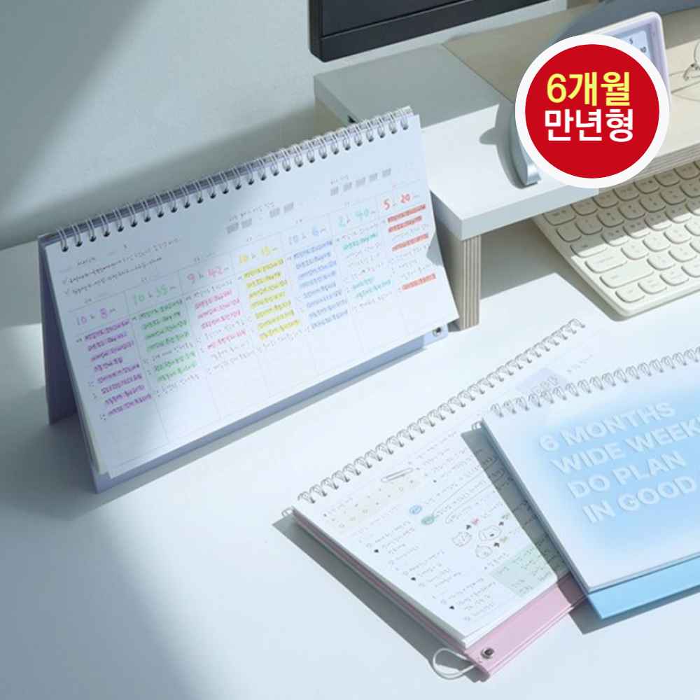 6개월 시험 먼슬리 위클리 월간 주간 공무원 학습 수능 복습 공시생 공부 스터디 플래너
