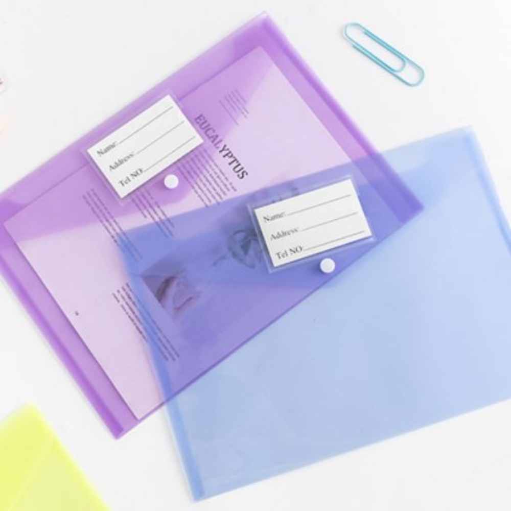 A4 포켓 파일 케이스 똑딱이 서류 화일 집 포켓 홀더