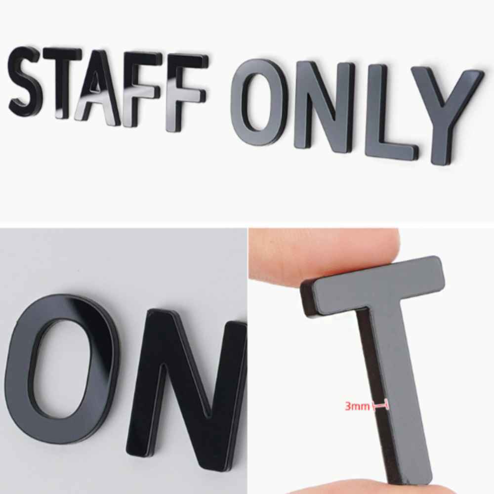 스테프 스텝 온리 STAFFONLY 스티커 도어사인 문구 문패 외부인 직원외 출입금지 팻말