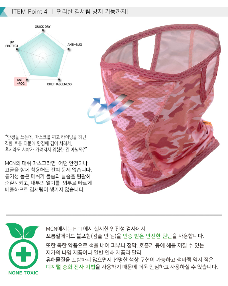 MCN UV protection mask mesh insect dust