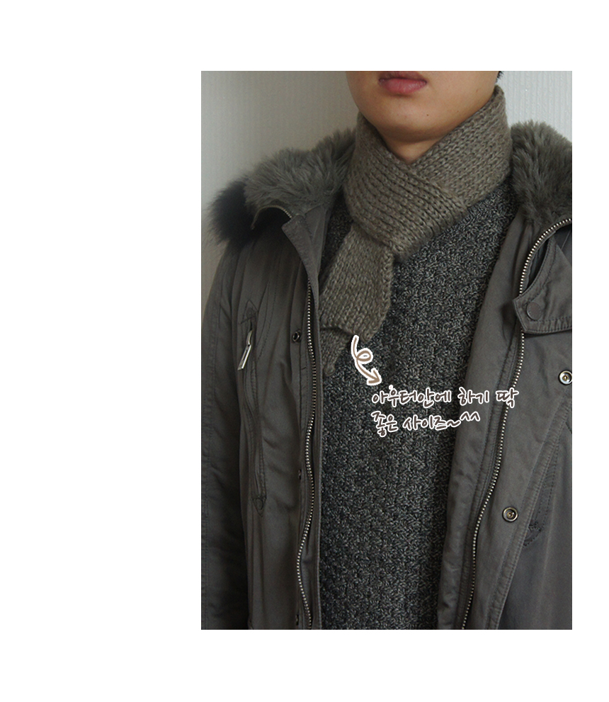 Mini Knit Shawl Muffler Man Couple Winter Cody Lac