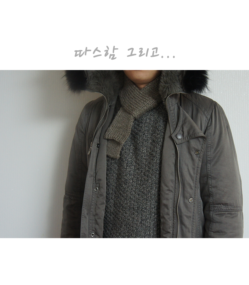 Mini Knit Shawl Muffler Man Couple Winter Cody Lac