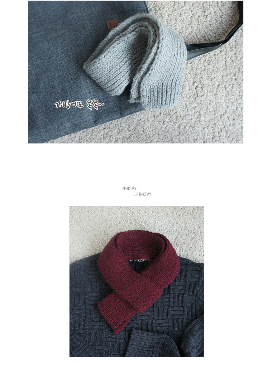 Mini Knit Shawl Muffler Man Couple Winter Cody Lac