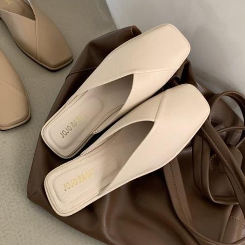 안녕릴리 여성 스퀘어 여성뮬슬리퍼형샌들