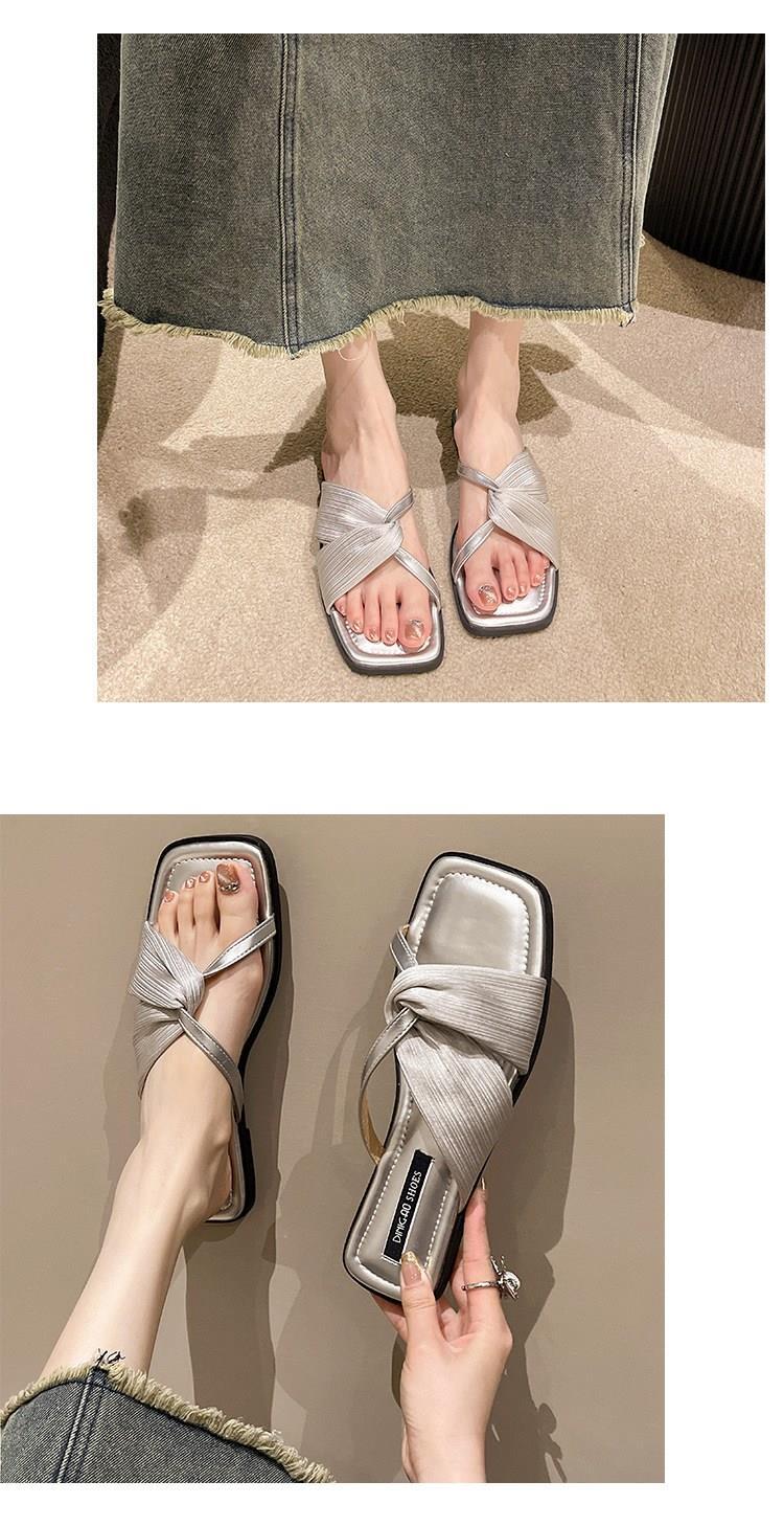 안녕릴리 여성 크로스 여성뮬슬리퍼형샌들