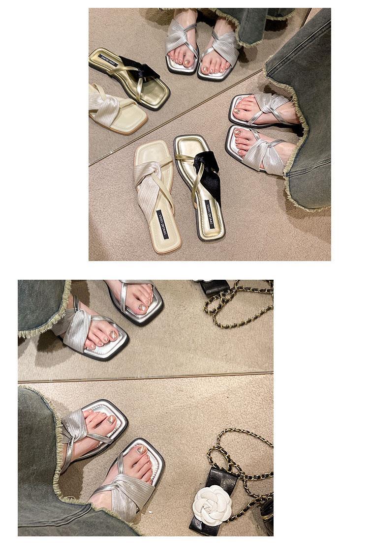 안녕릴리 여성 크로스 여성뮬슬리퍼형샌들