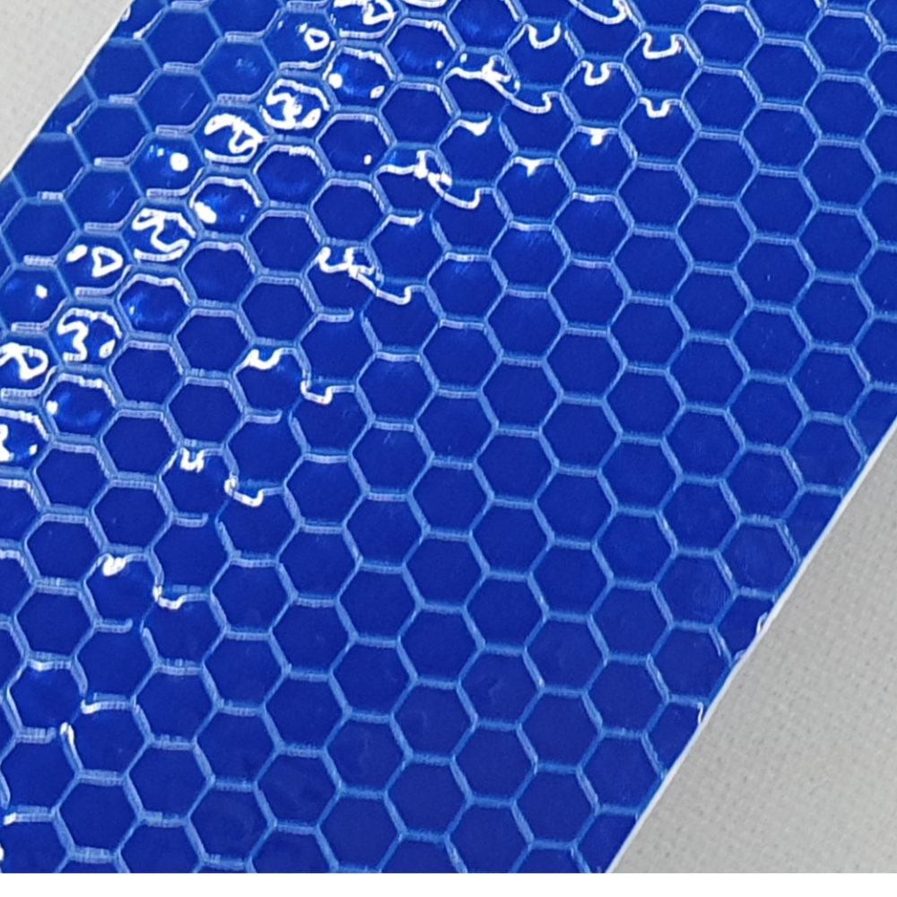 고휘도 벌집 반사 테이프 5cm x 3m 파랑