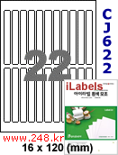 아이라벨 CJ622 (22칸) [100매] iLabels