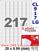 아이라벨 CL917LG (217칸) 흰색  광택 [100매] iLabels