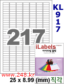 아이라벨 KL917 (217칸) [100매] iLabels