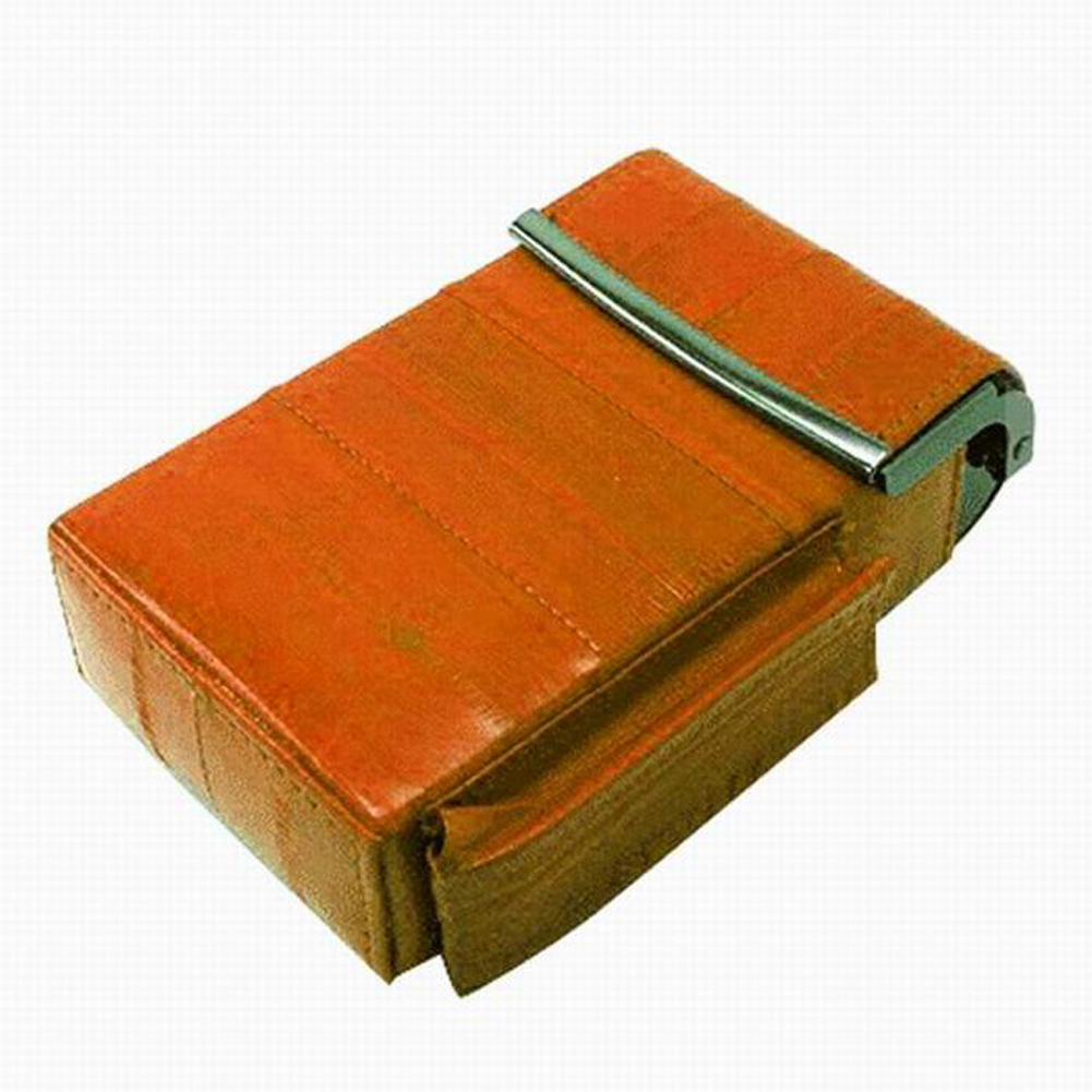 e013 NEW sliding cigarette eelskin case cigarette box case natural leather eBay