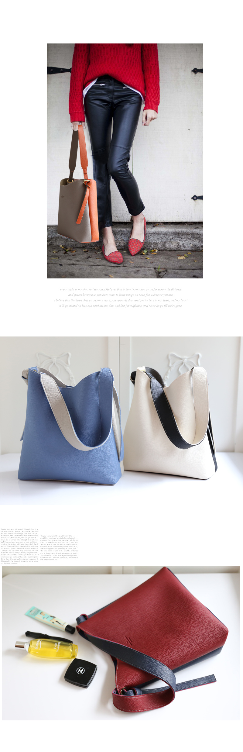  [STORYBAG] กระเป๋าสะพายข้างขนาดกลางที่ผลิตในเกาหลีNO.2030