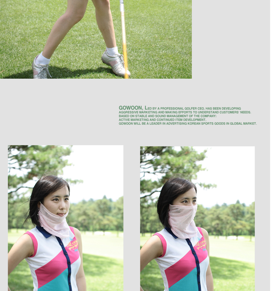 Golf mask K Pinks Pengkle UV protection field gift