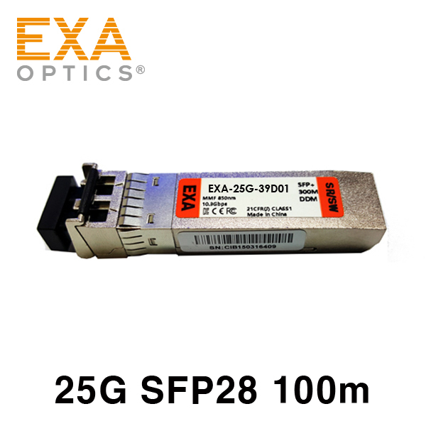 [EXA] 25G SFP28-SR 100m I-tempマルチモード光モジュール