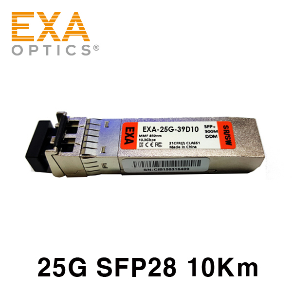[EXA] 25G SFP28-LR 10Km I-tempシングルモード光モジュール