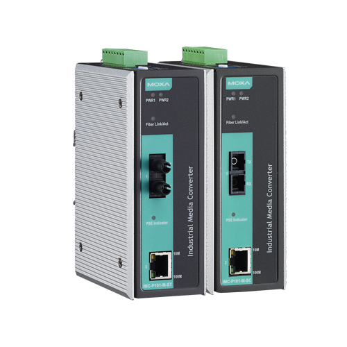 [MOXA] IMC-P101-M-SC-T IEEE 802.3af PoE Ethernet-to-Fiber Media Converters