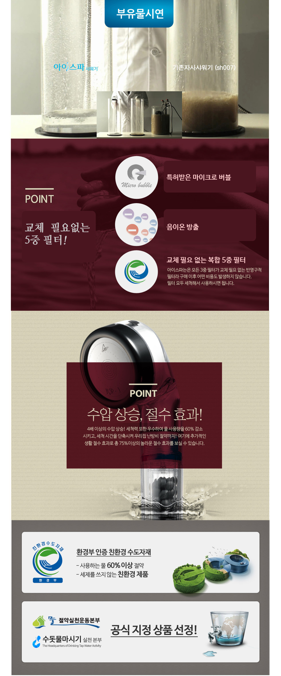 NEW POWERFUL SHOWERHEAD JAION ION SPA CHAMELEON SH