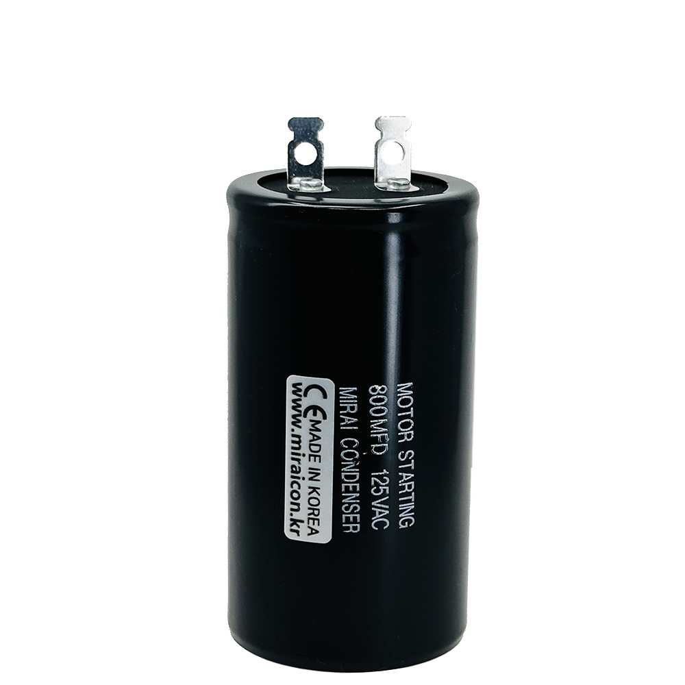 125V 125VAC 800uF Mirae Capacitor Domestic Capacitor Europe CE Patent Starting Capacitor for Motor Startup Equipment