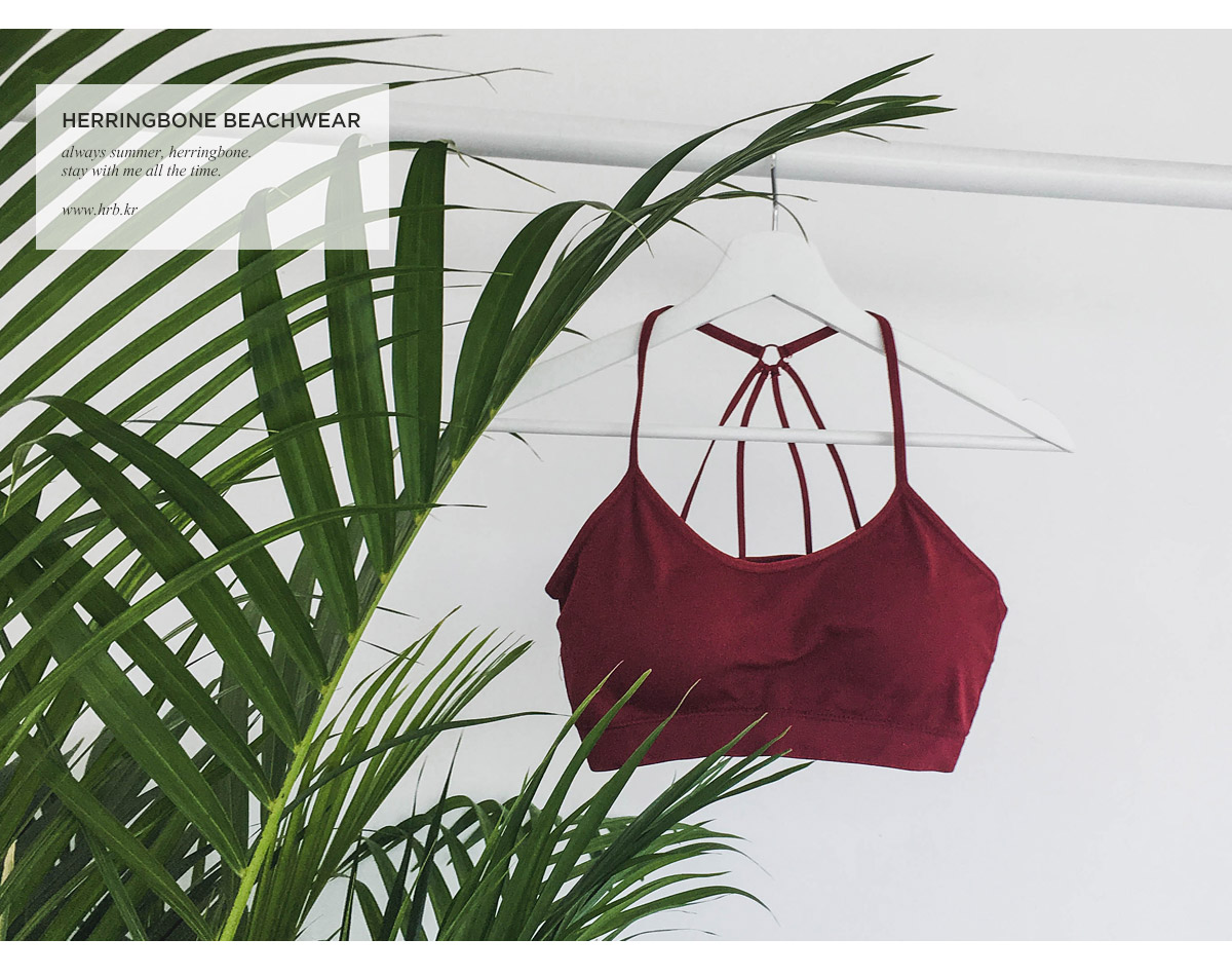 Herringbone Lash Guard Sports Bra Top Inner Bikini