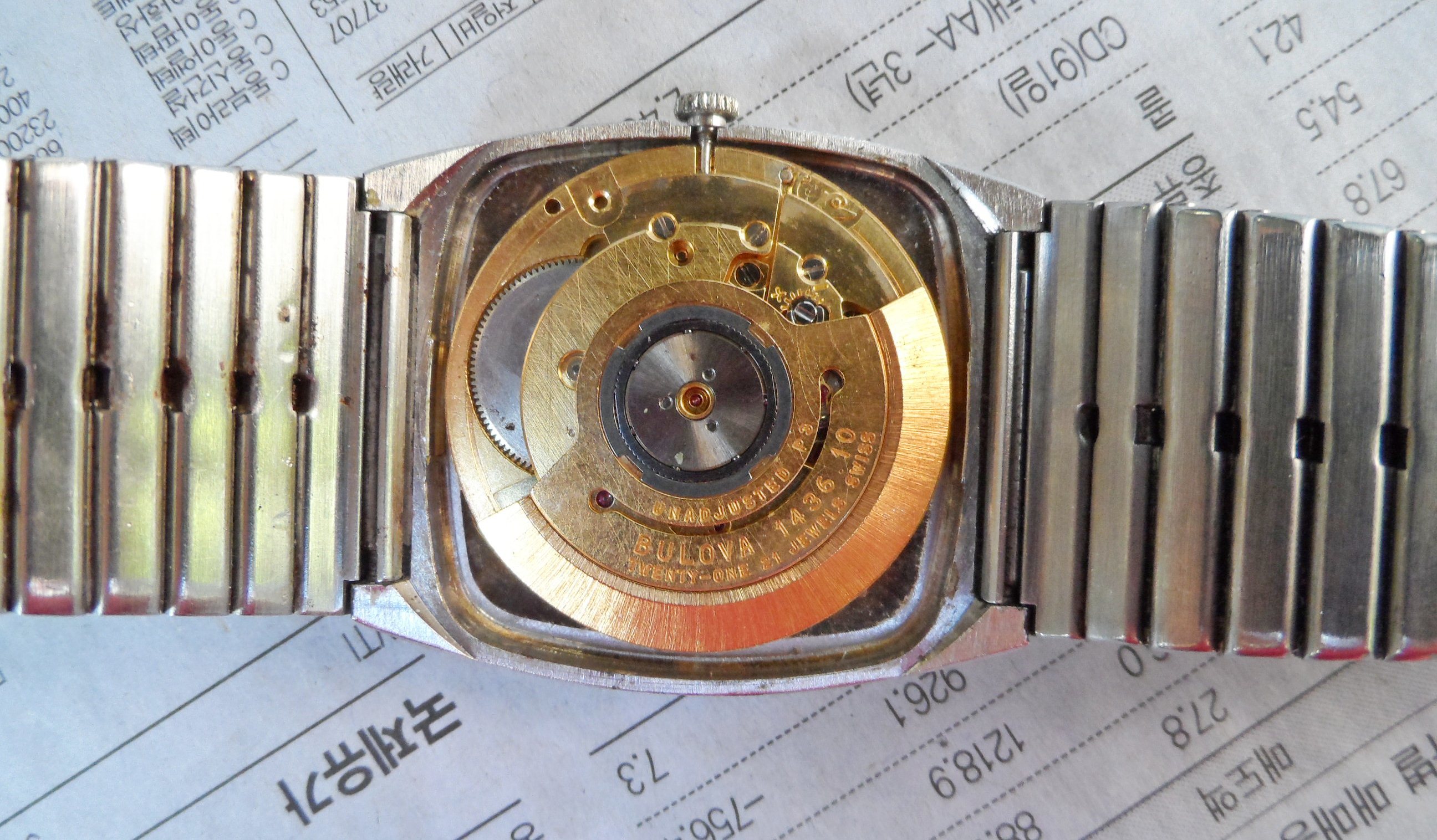 Vintage BULOVA Ambassador P3 Automatic 1436 10 Swiss made Wristwatch