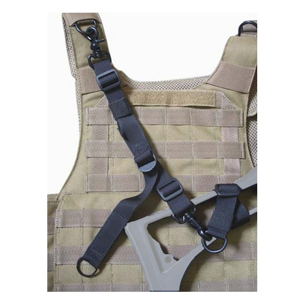 Single 1 Point Tactical Vest Gun Sling Black Quick Release AR Rifle