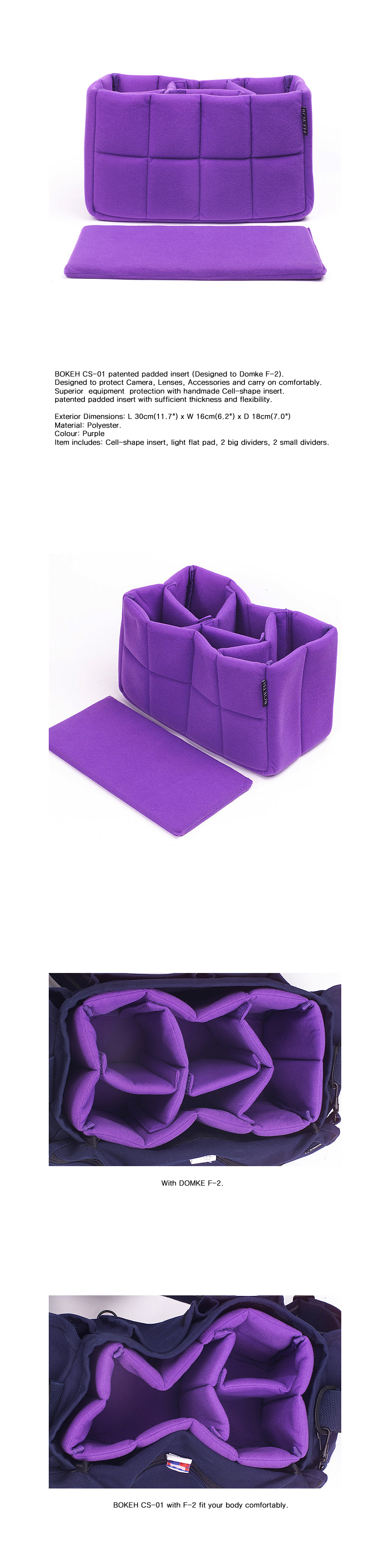 Camera bag Insert for DOMKE F2 / F2