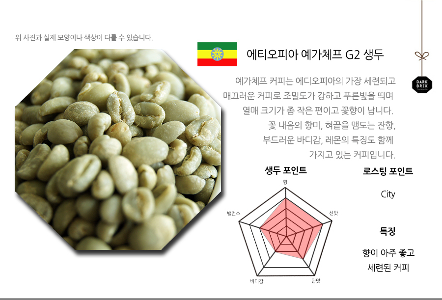 Dark bricks green beans 1kg Brazil Colombia Santos