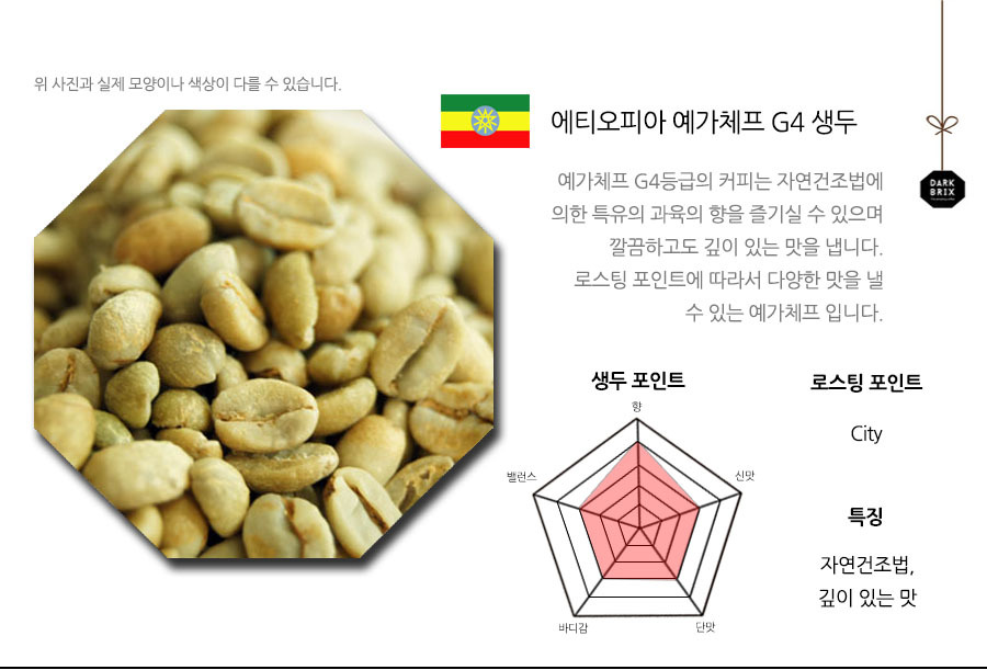 Dark bricks green beans 1kg Brazil Colombia Santos