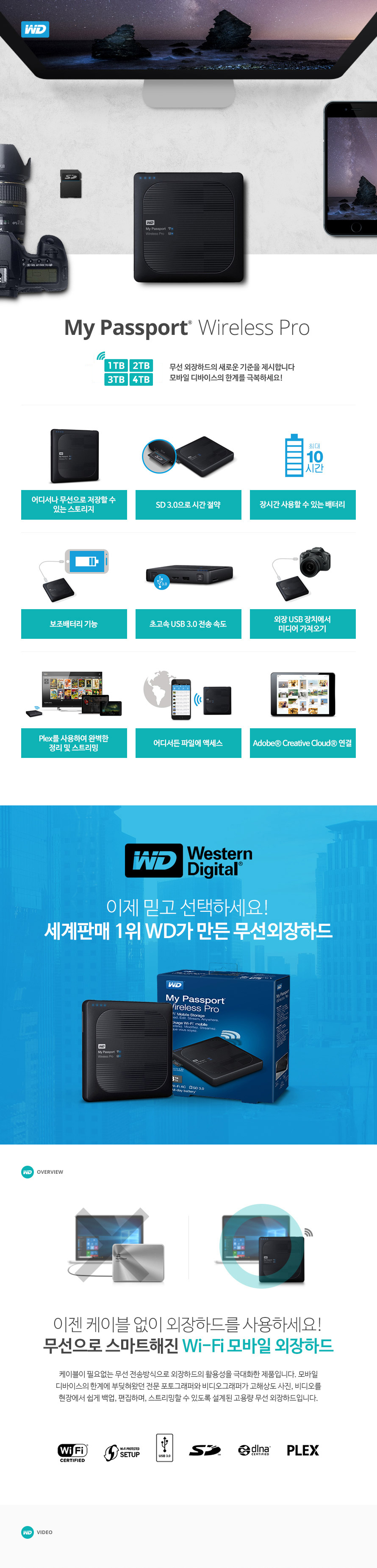 Portable Hard Drive HDD WD MY PASSPORT WIRELESS