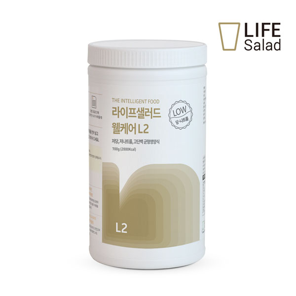 [라이프샐러드] 저당/고단백 영양식 웰케어 쉐이크 L2 700g x 4통(2개월분)