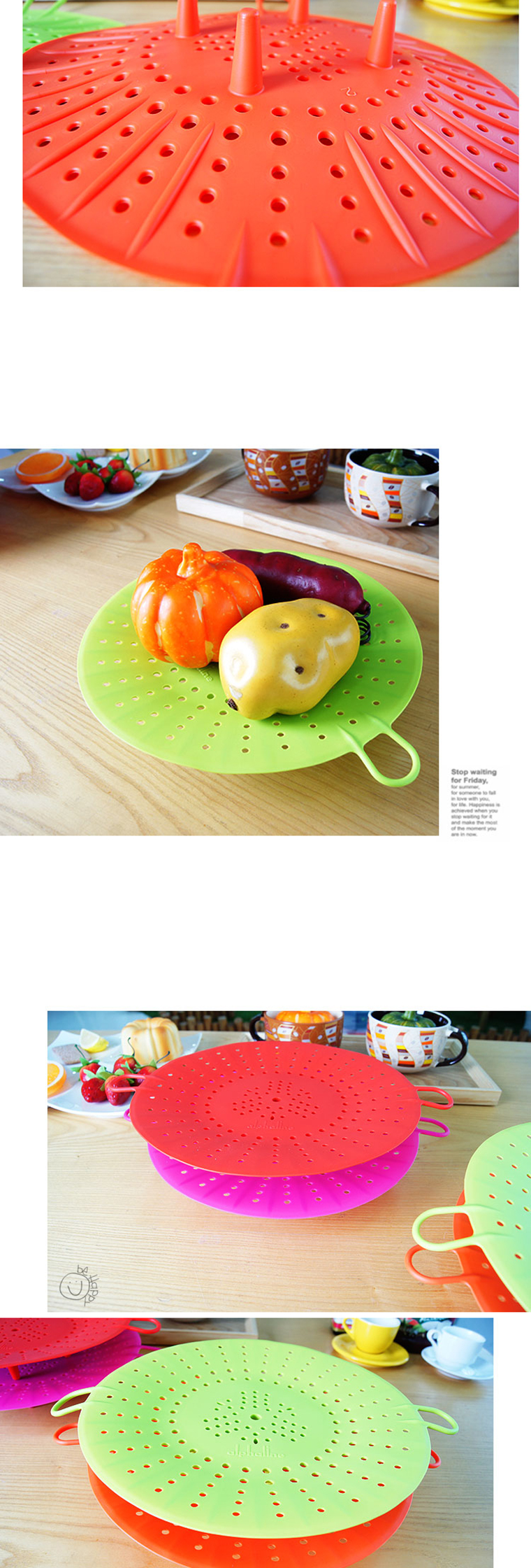 Silicone round type baby food steamer Cooking tool