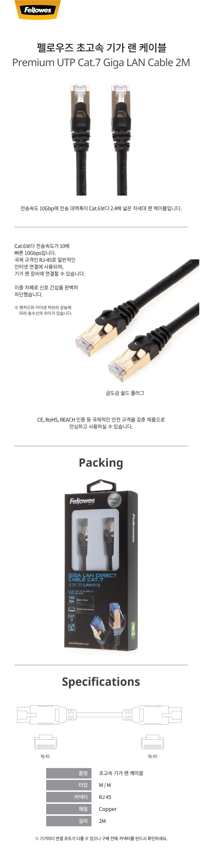 Premium High Speed ​​Giga Cable Cat.7 2M 99261 LAN