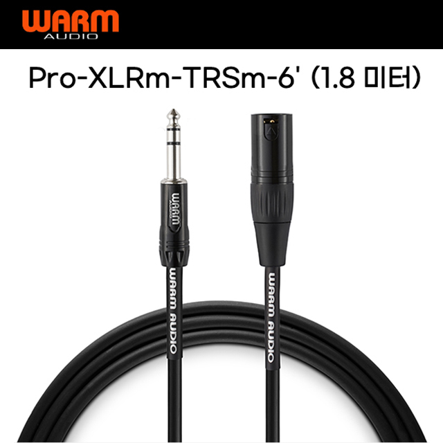 WARM AUDIO Pro XLR수 to TRS 오디오케이블 1.8m(6ft)