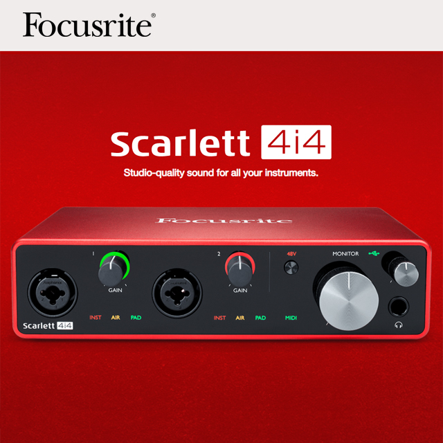 Focusrite Scarlett 4i4 USB 3세대 포커스라이트 스칼렛