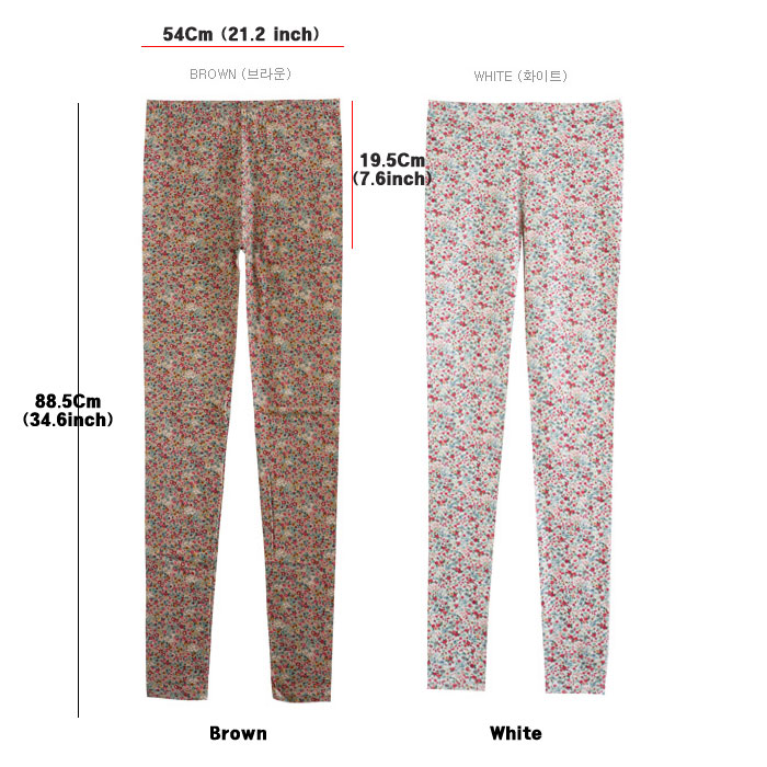 Womens leggings tights pants pantyhose flower pattern korean style