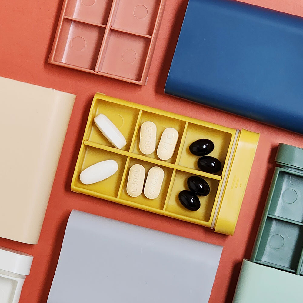 알약보관통 여해용약통 슬라이드 휴대용 약통