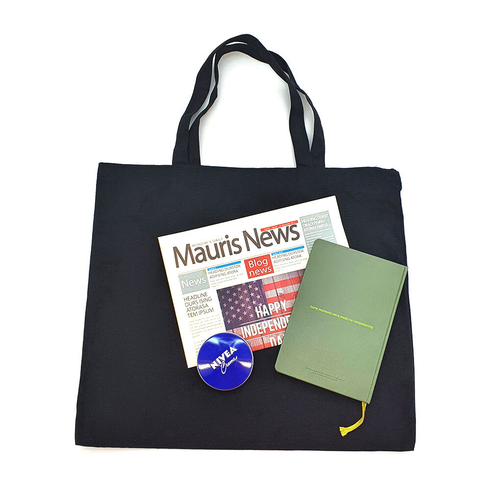 에코백 숄더백 무지 캔버스백 블랙 가로L 그림가방