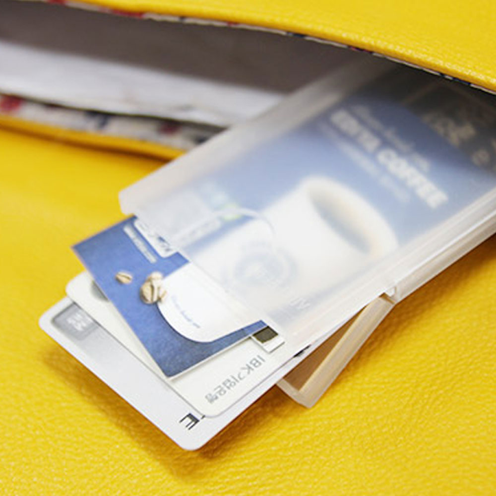 Oce 플라스틱 명함 통 카드 케이스-컬러 사각 클립 핀 미니 박스 명함집 일체형 각 휴대용 이쑤시개통