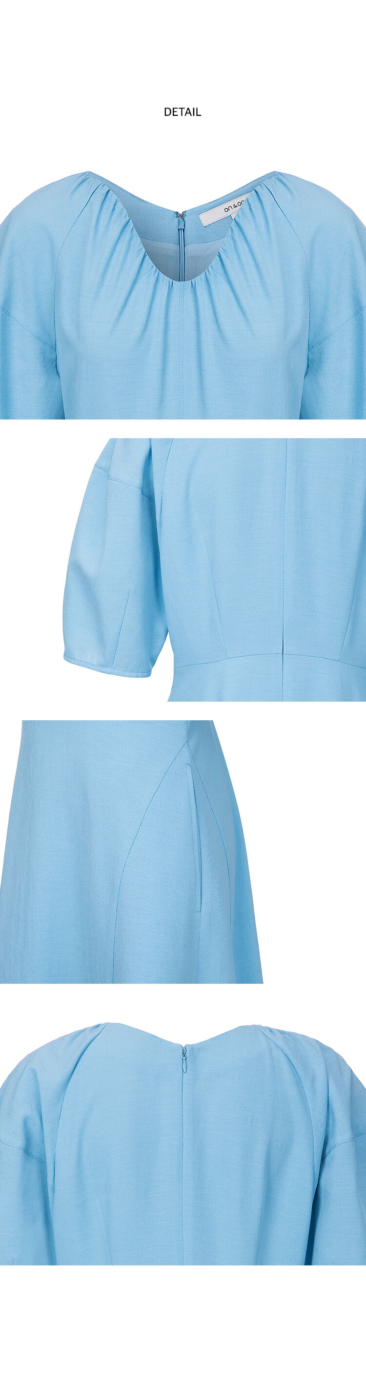 0401~MM6 Ruched Blend Wool Pinstriped Double-Breasted Trench main image 0
