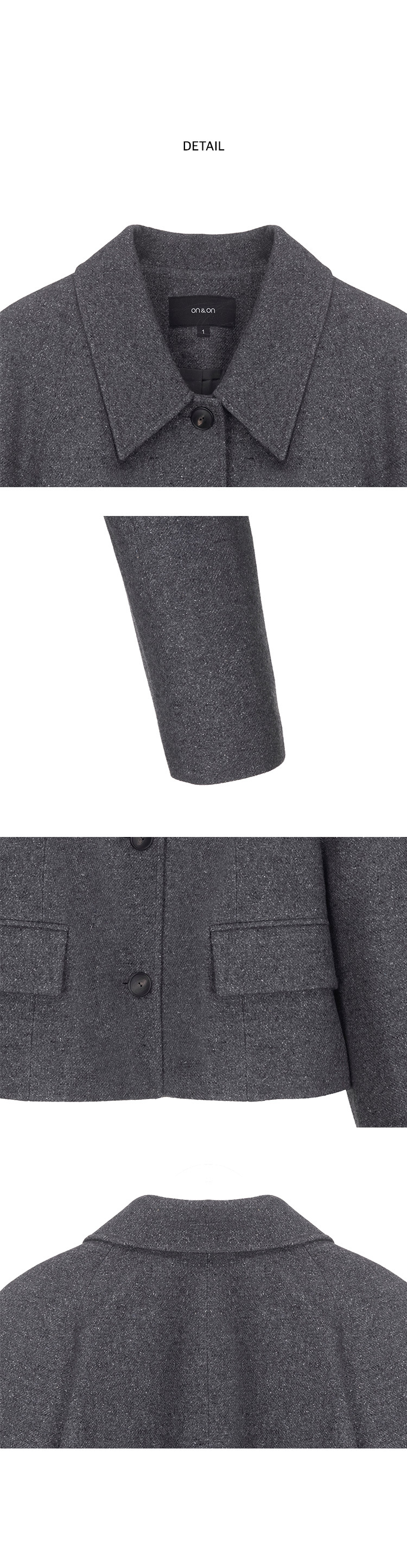 0085~Snap Button Patent Nylon Quilted Jacket main image 1