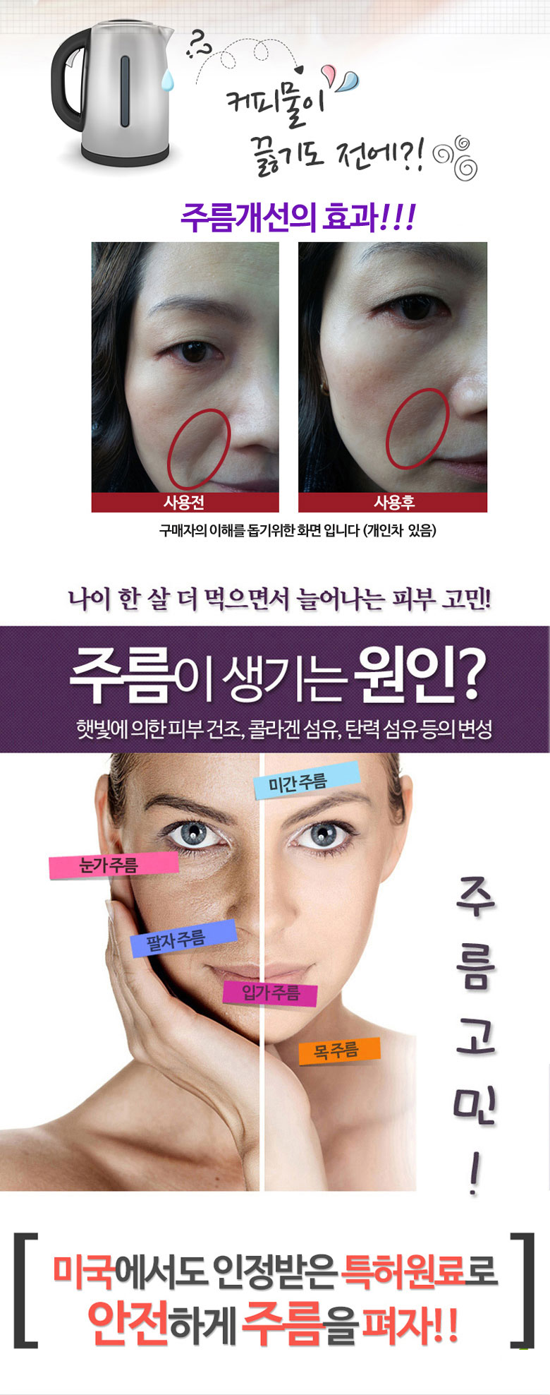 New Wrinkle Doctor 1 + 1 Forehead Eye Neck Wrinkle