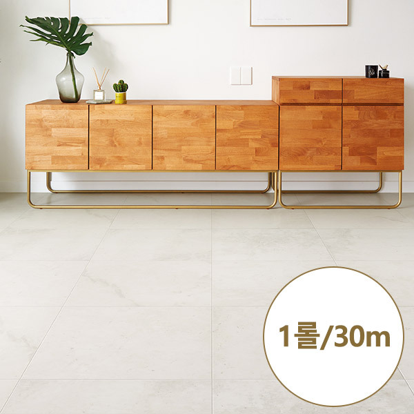 ZJ43591 화이트마블 30m / 지아자연애스페셜 친환경바닥재 바닥장판