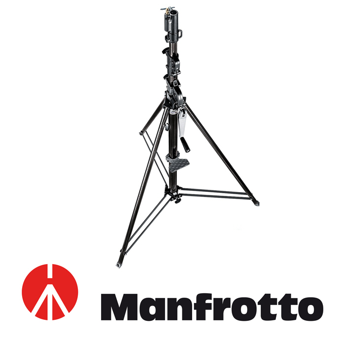 [MANFROTTO] 맨프로토 087NWB Black Steel 3 Sections WIND-UP Stand