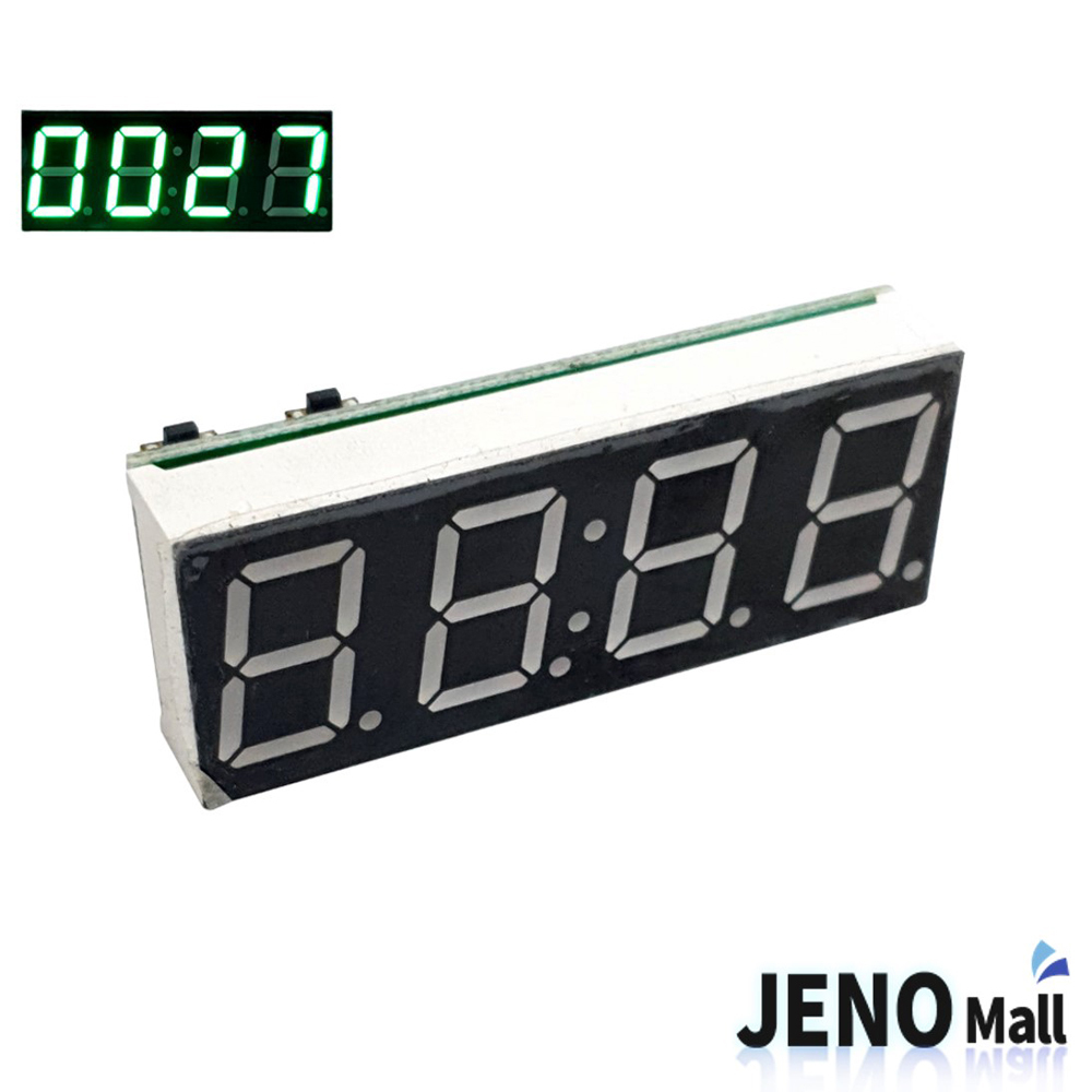 매립형 DC 볼트미터 전압 온도 테스터기 디지털시계 그린 3.8-30V (HAV5620)
