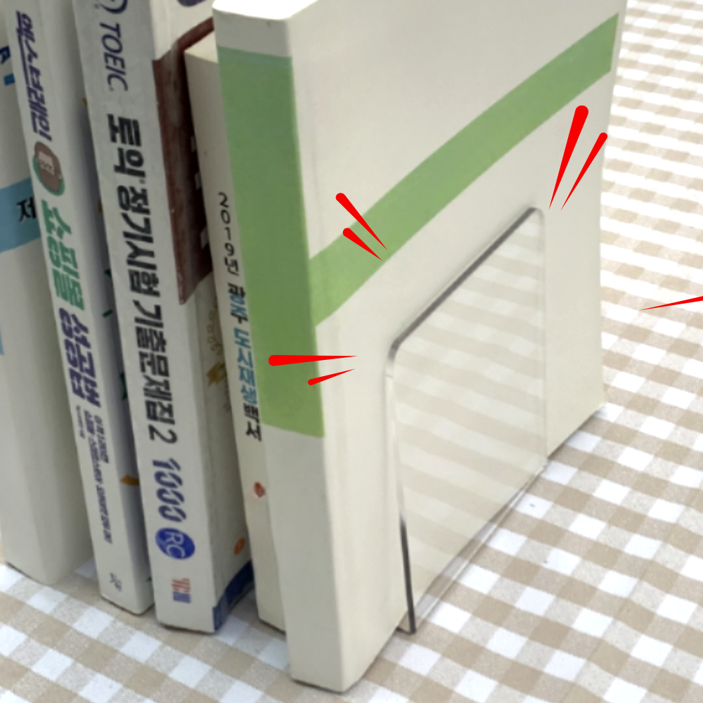 책꽂이홈데코 미니책장 북앤드가구 북선반수납 스텐드책꽂이 서랍장 도서정리대 도서정리장 힐링책꽂이 책꽂이 책정리스탠드 크기조절책꽂이 사무가구 북엔드 L자형 투명 아크릴