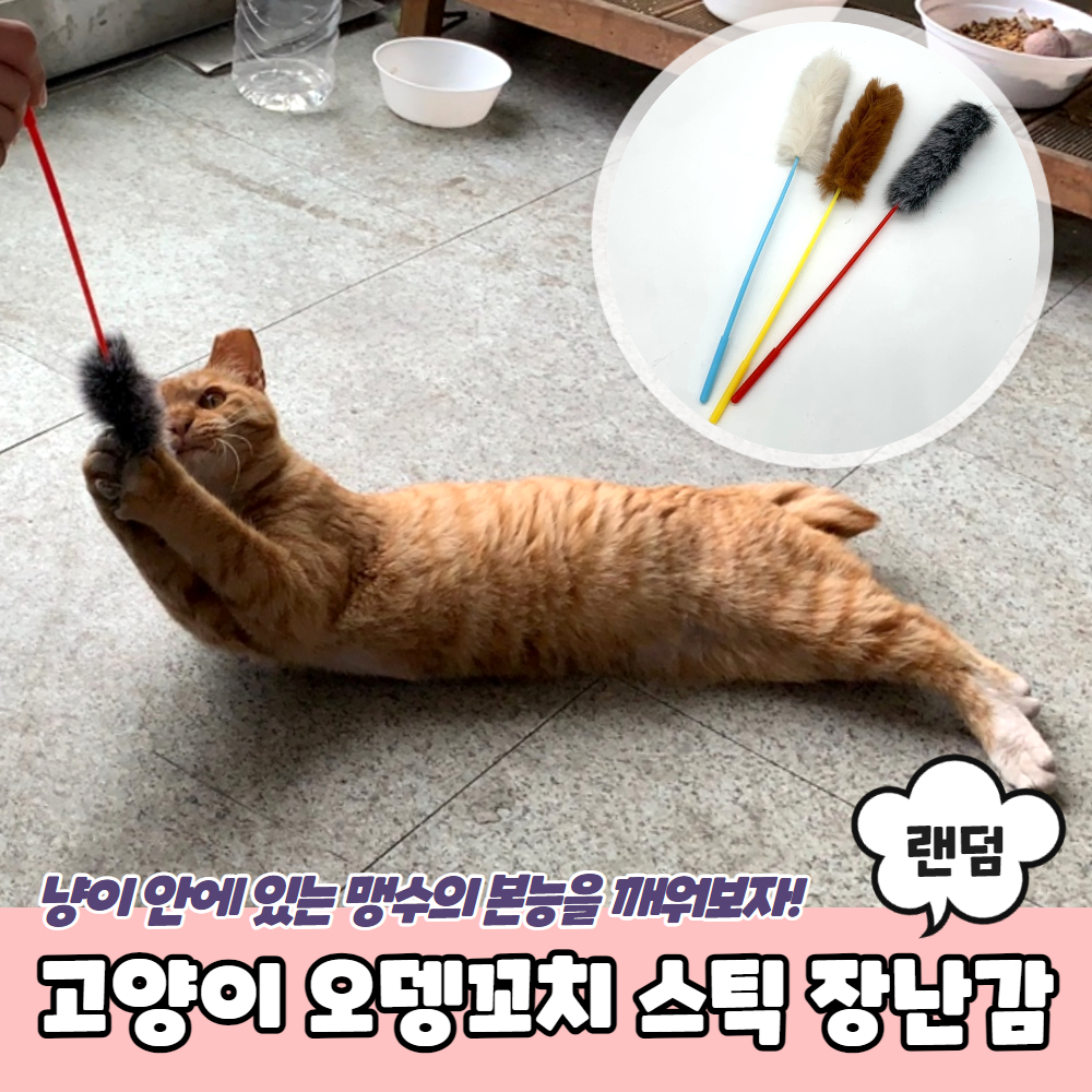 고양이 오뎅꼬치 스틱 장난감