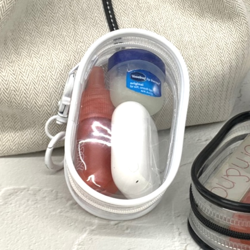 원형파우치 솜인형보관파우치 솜인형파우치화이트 투명파우치 PVC파우치 화이트 솜인형 투명 파우치 원형 솜인형파우치